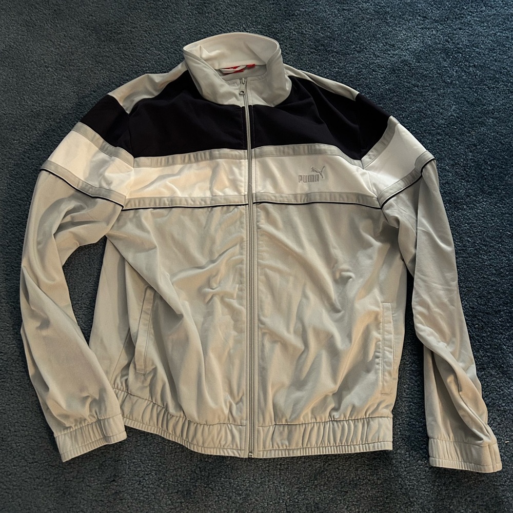 Puma Lightweight Black and Gray Windbreaker